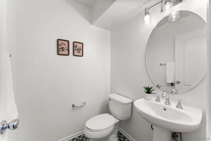 Half bathroom off main living area