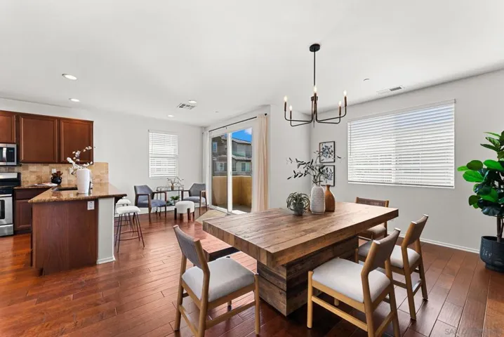 The large dining room can also be used as family room