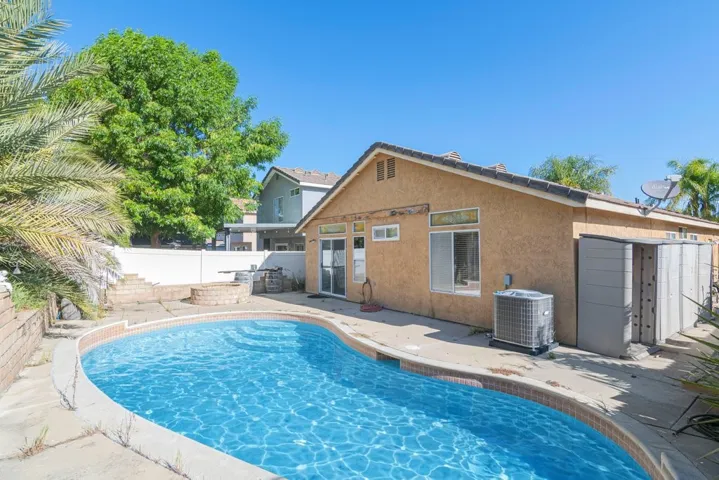 Pool water digitally altered