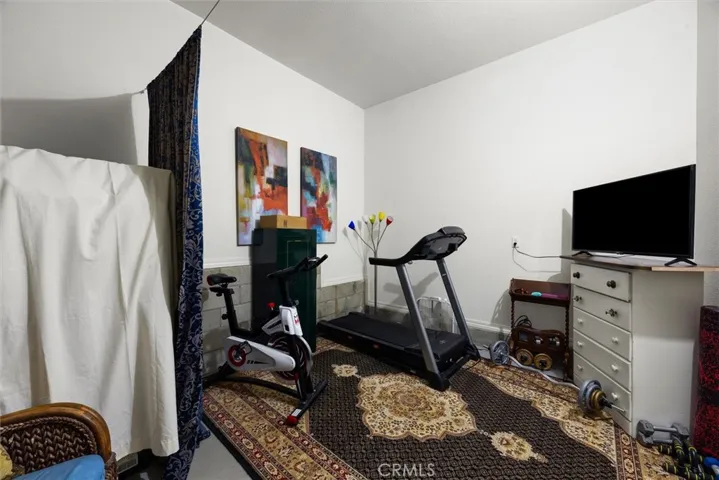 Flex space that stays cool for exercise or storage.