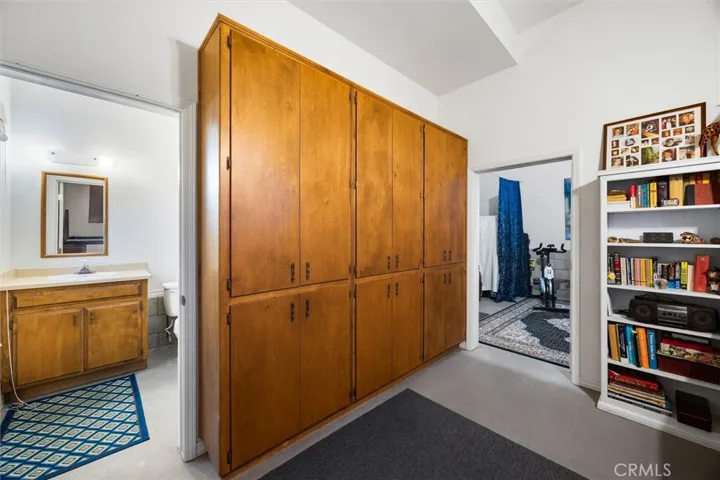 Large storage capacity with half bath.