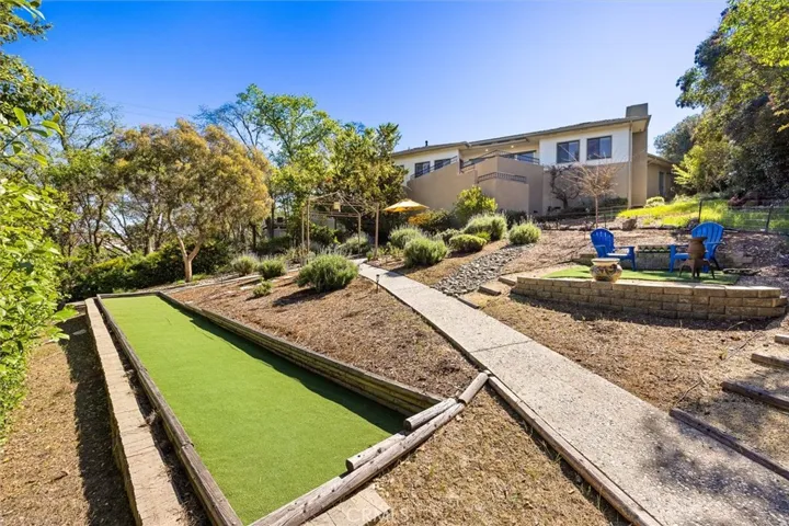 Bocce ball court.