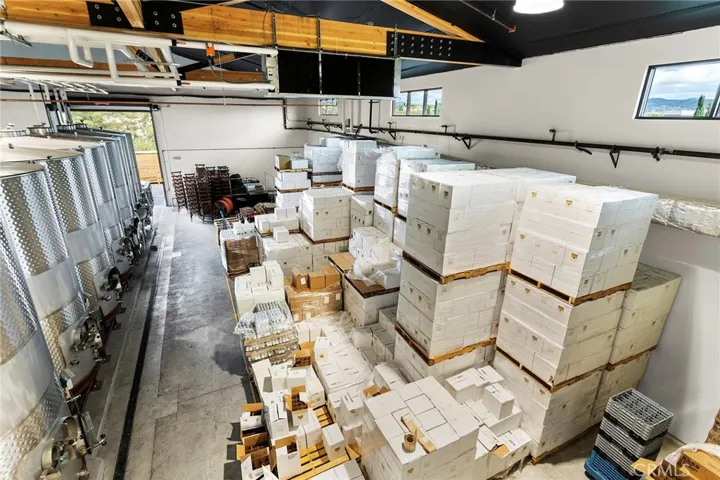 Extensive Wine Storage area in Climate Controlled Winery