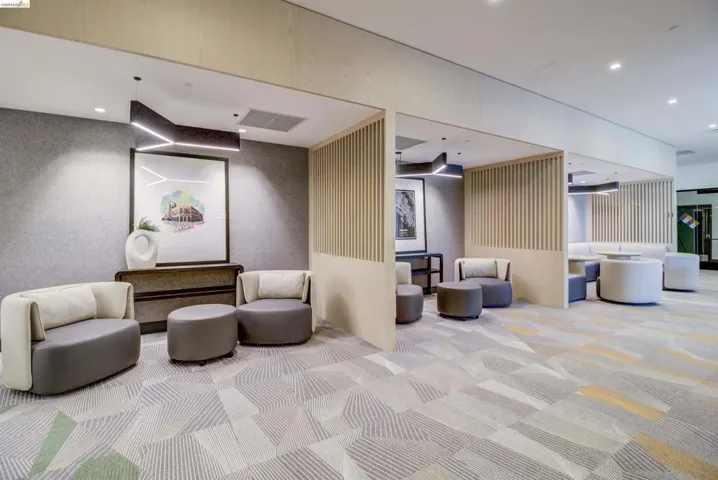 Common area with recessed lighting