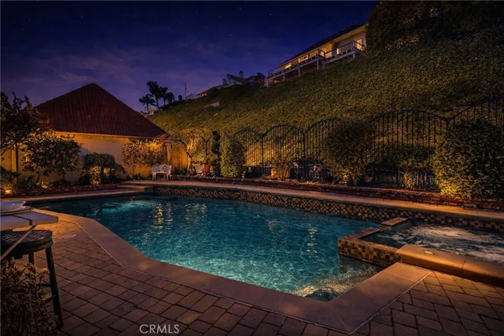A serene twilight shot of your new backyard oasis!