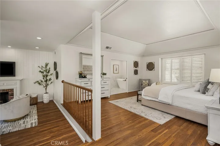 View of primary suite from the entry doorway.