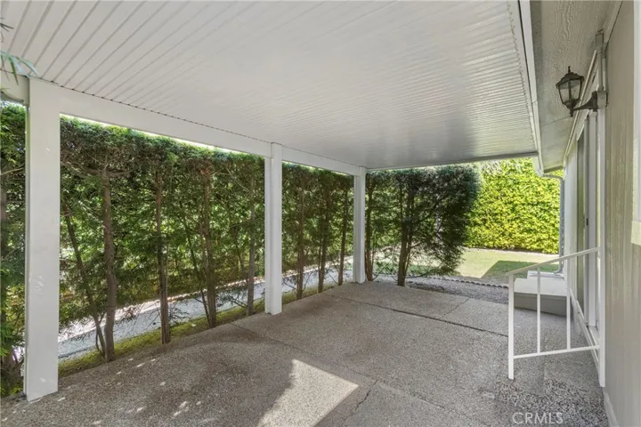 Shaded private patio