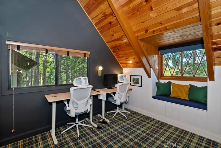Upper Bedroom with area currently set up with desks