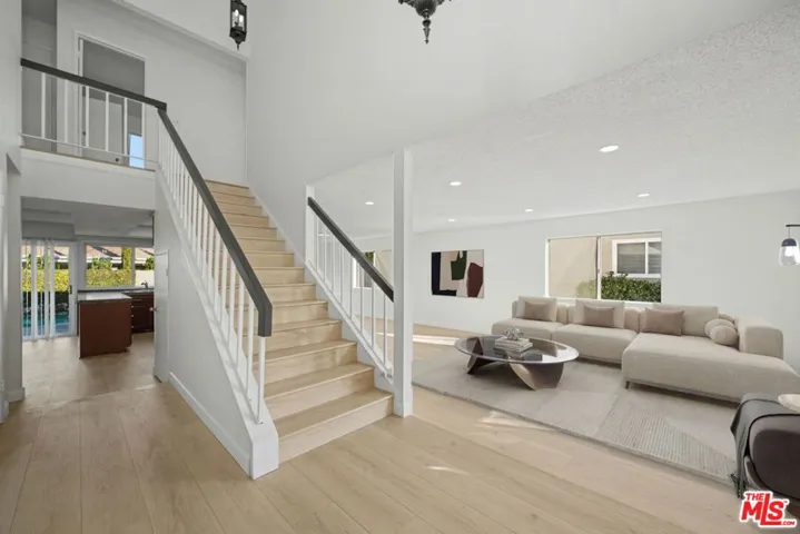 Virtually Staged - Foyer to Li