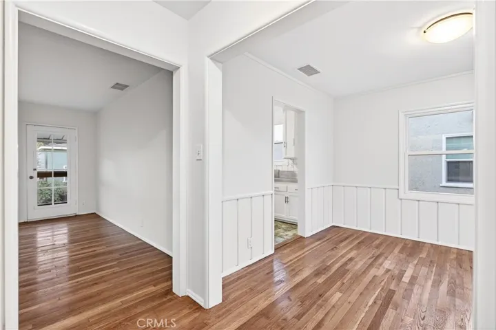 Entry way leading to living room and dining room