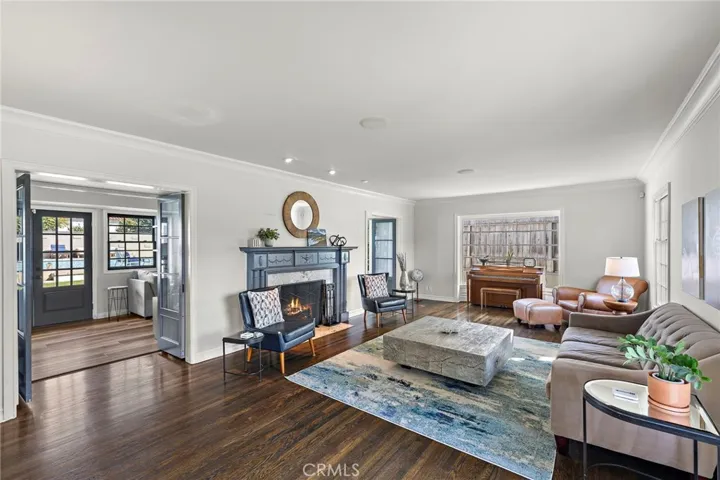 Formal living room with bay window and beautiful views