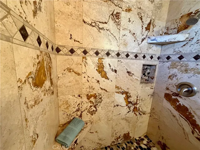 Walk in shower.