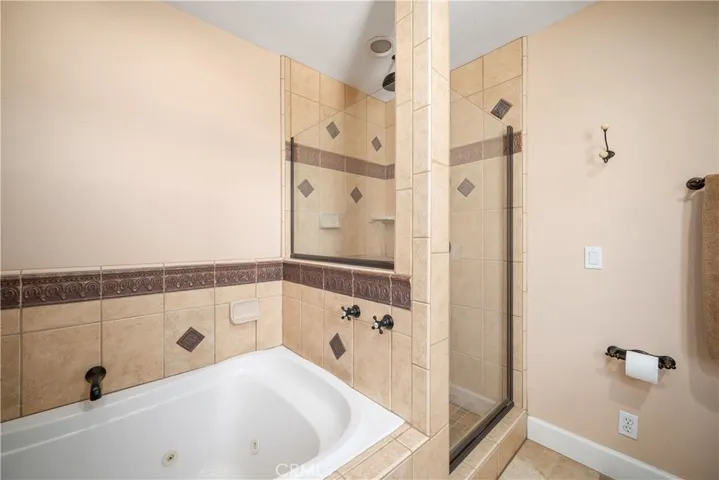Master Bath with Jacuzzi tub and walk in shower