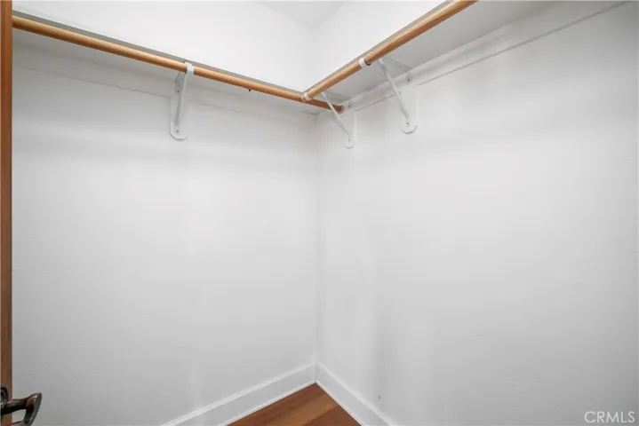 Walk in closet in master suite