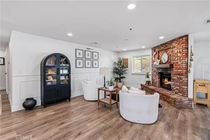 Fire virtually added to fireplace