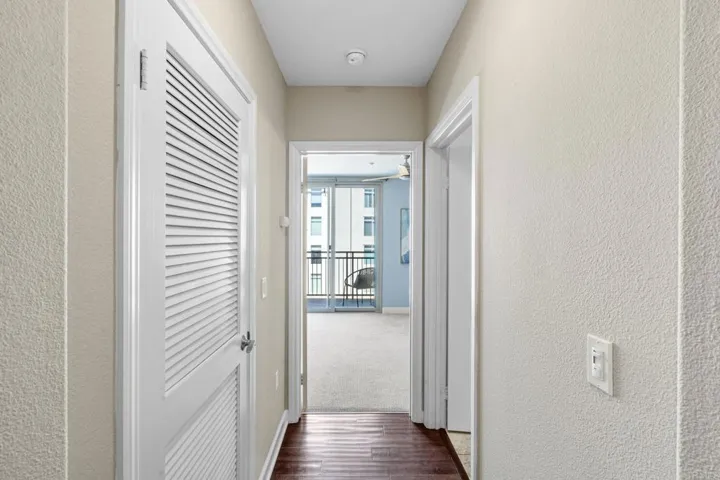 Full size stackable laundry in Closet
