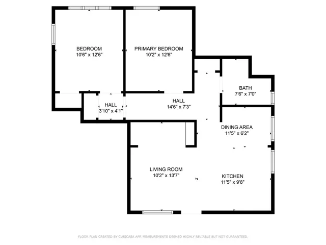 Rear 2 bed unit floorplan