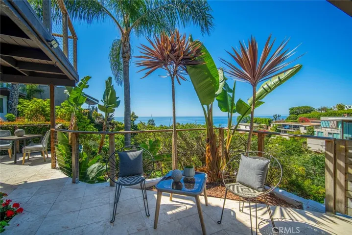 Downstairs terrace with ocean views