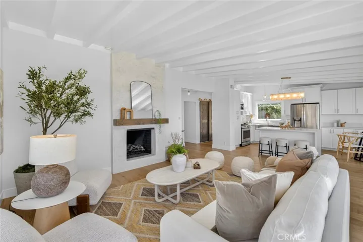 Gas fireplace in the living room