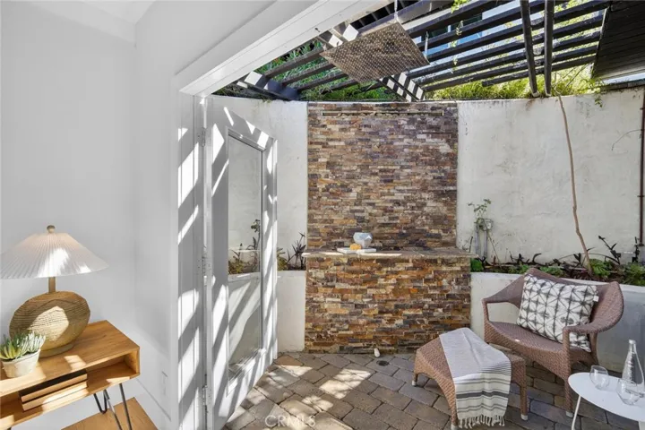 Private outdoor rains shower off of the primary suite