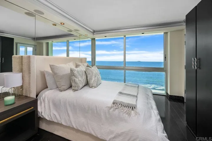 Bedroom with ocean view