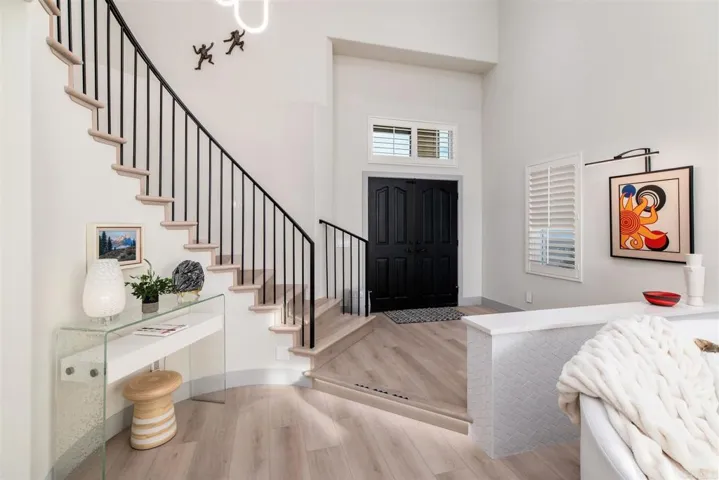 The beautiful staircase was added by seller