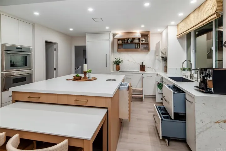Seller & designer used thoughtful design with intention. Two pull out step ladders; See list