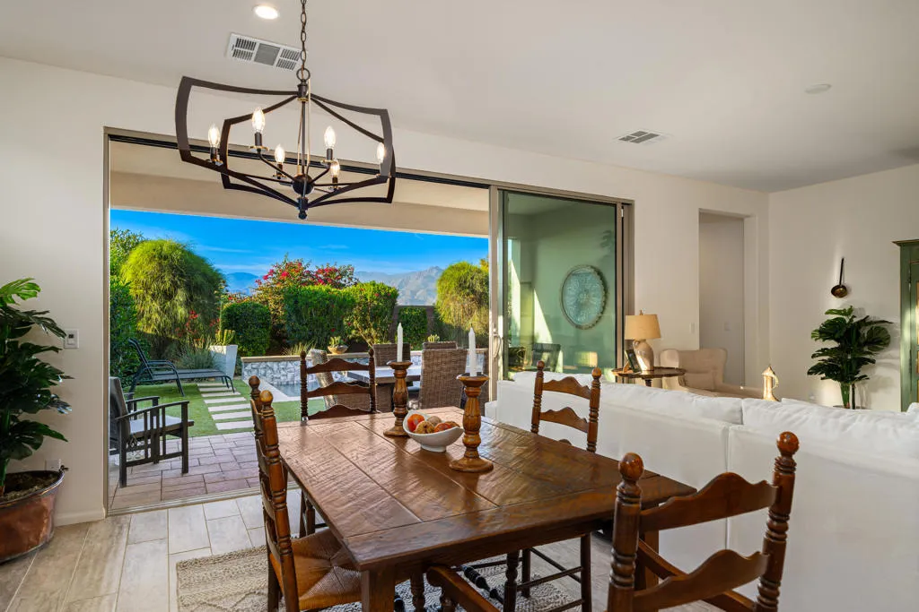 Dining with mountain views