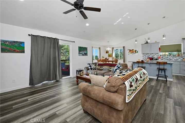 Living room with deck access