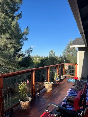 Large, redwood deck