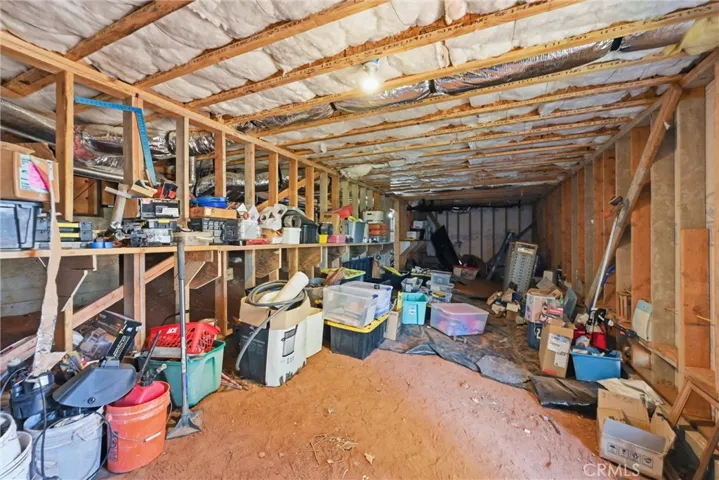 Unfinished bonus room located beneath home