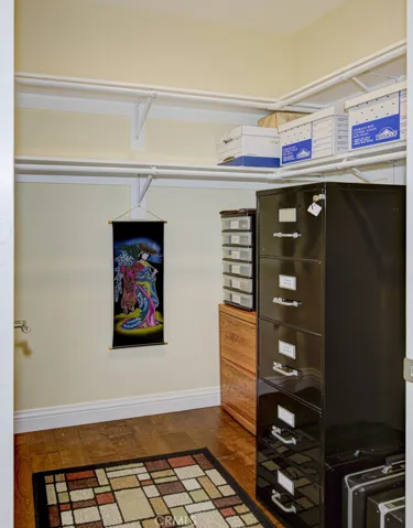 Walk-in closet in guest bedroom #2.