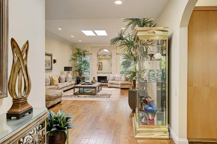 View of the living room from the entry.