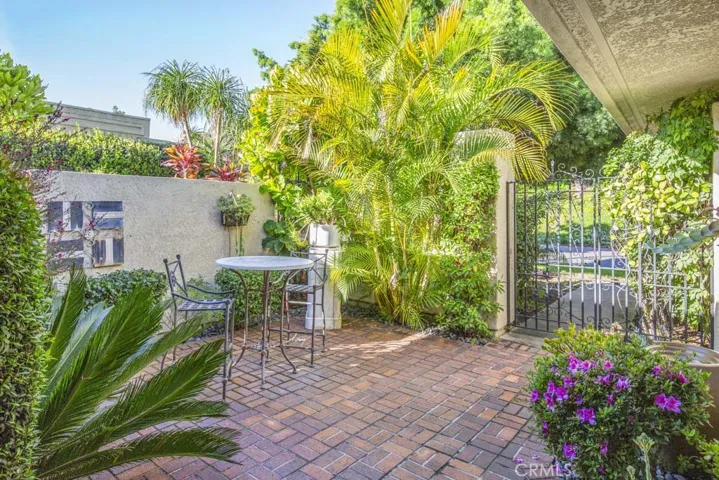 Private front courtyard is ideal for quiet relaxation or cozy social gatherings.