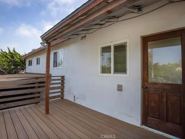 Rear of home/deck
