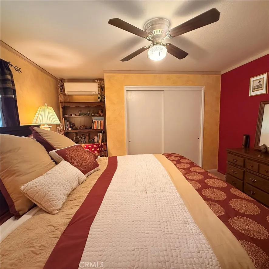 Bedroom #2 has a king sized bed in it with a cute hutch area.