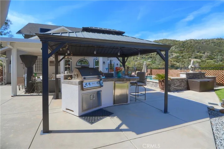 outdoor covered kitchen area