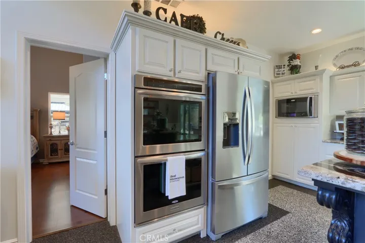 Double ovens custom cabinets builtin microwave
