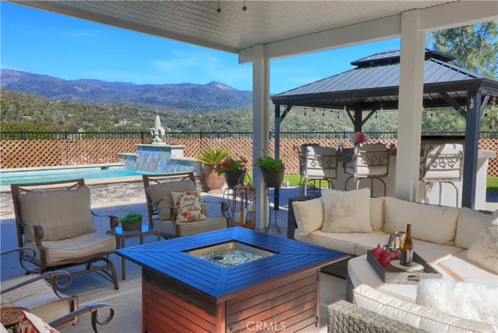 built in awning seating area