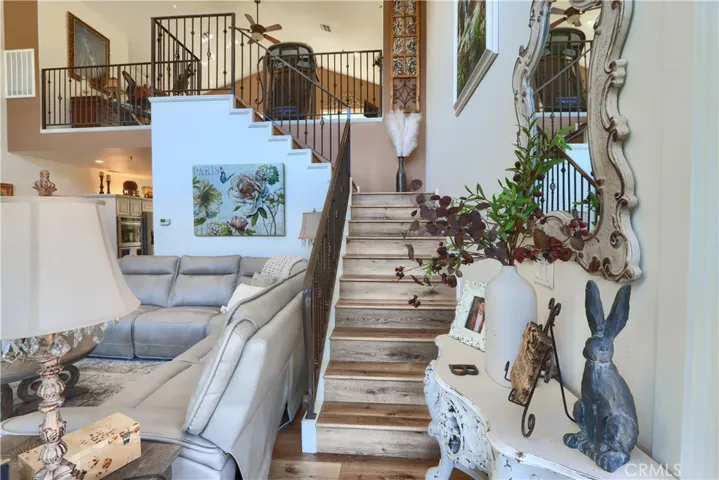 custom stairs lead to large loft