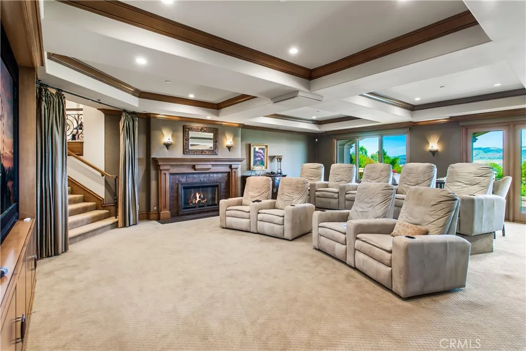 Lower level game room and theatre