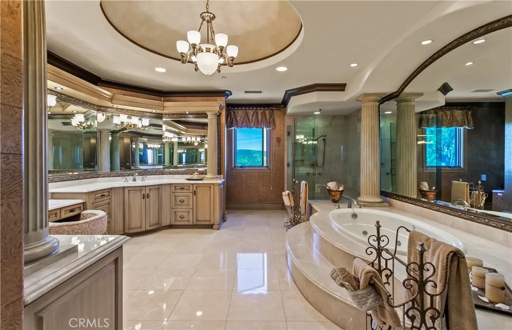 Primary marble bathroom