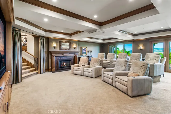 Lower level game room and theatre