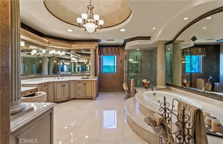 Primary marble bathroom