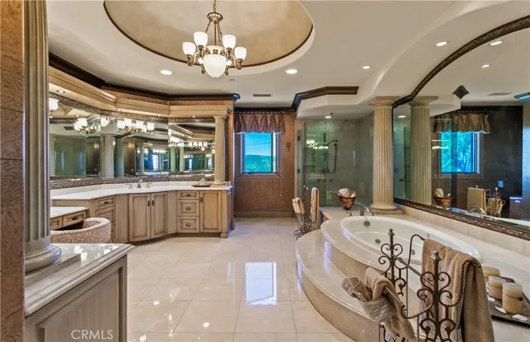 Primary marble bathroom