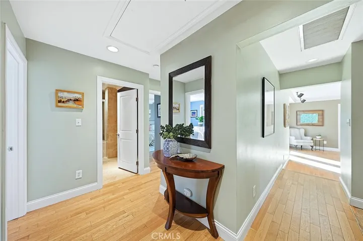 Wide hallway to bedroom area