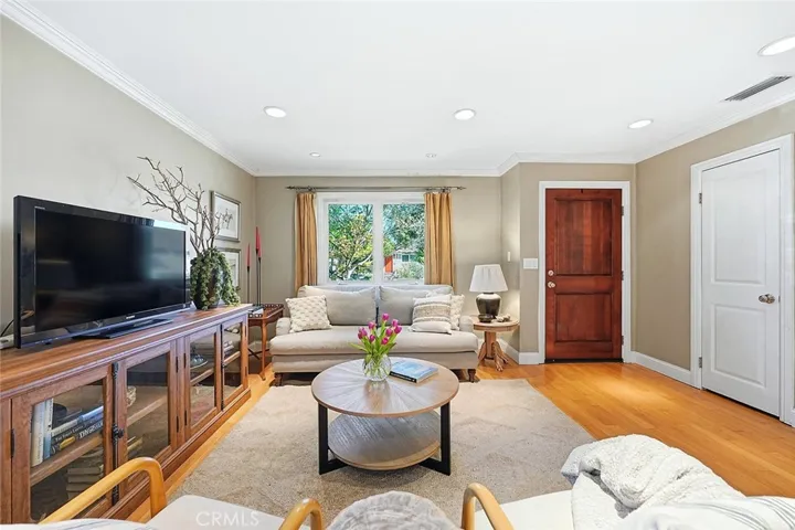 Wood flooring and classic crown molding