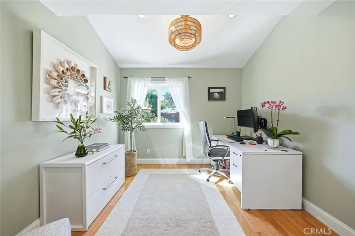 View to lush backyard