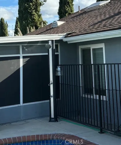 Outside shower for pool