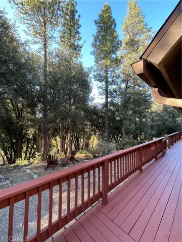 Newly refinished deck.